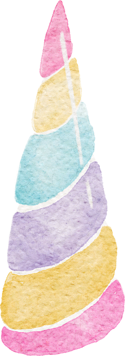 watercolor unicorn horn